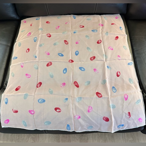 TALBOTS VINTAGE FLORAL SQUARE SCARF 22”x22 - Picture 3 of 11